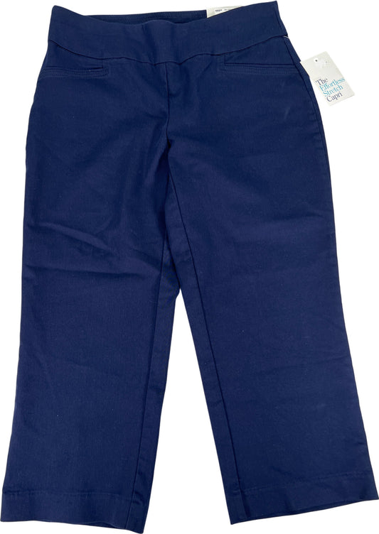 Croft and Barrow Women’s Navy Blue Stretch Capri Pull On Pants - 4