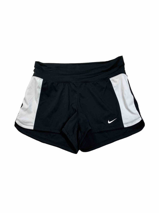 Nike Women's Black Dri-Fit Unlined Athletic High Rise Shorts - M