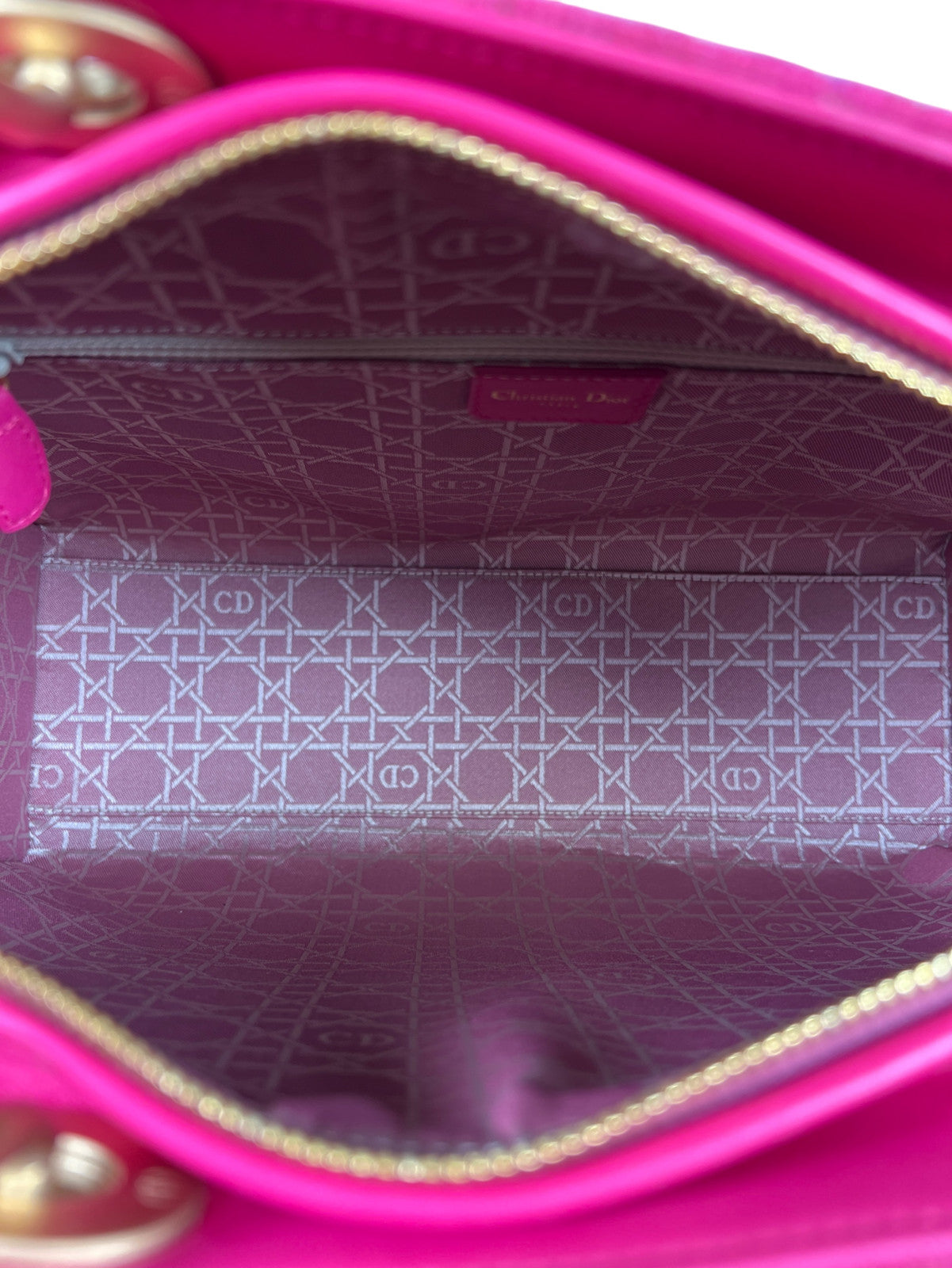 Christian Dior Lady Dior Large Tweed Pink Rose Moyen Rare Vintage Purse