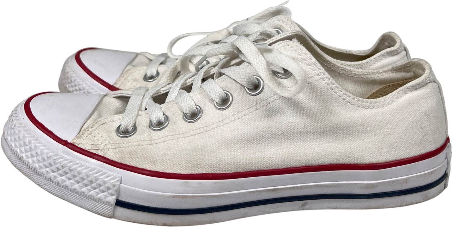 Converse Women’s White Canvas Low Top Lace Up Casual Sneakers - 8