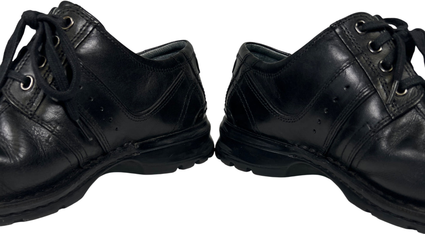 Clarks Men’s Black Leather Lace Up Comfort Walking Loafers - 9.5