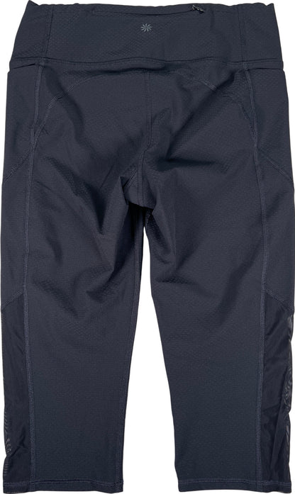 Athleta Women’s Black Dobby Action Crop Athletic Leggings - S