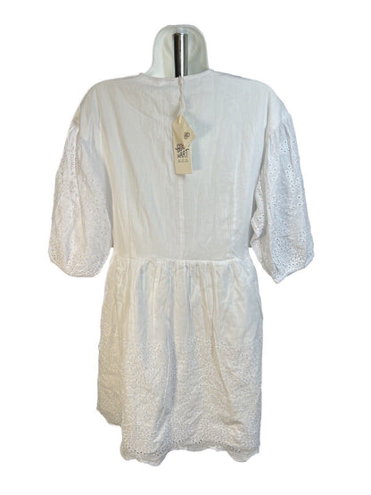 NEW Good Hart by Matilda Jane Womens White Montrose Short Sleeve Dress -S