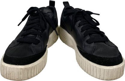 Sorel Women’s Black Leather Ona Ave Waterproof Platform Low Sneakers - 9