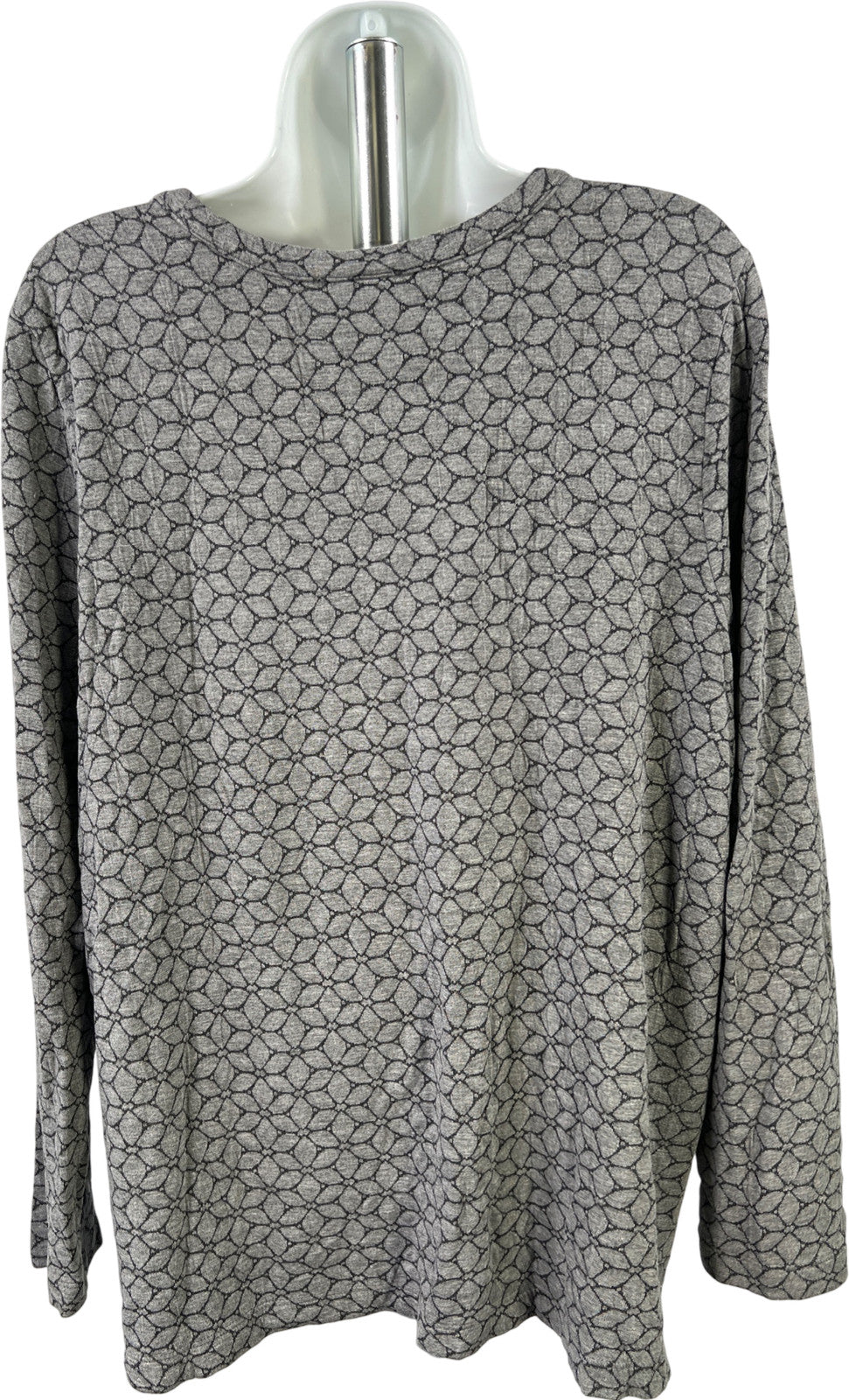 J.Jill Women’s Gray Long Sleeve Crew Neck Shirt - L