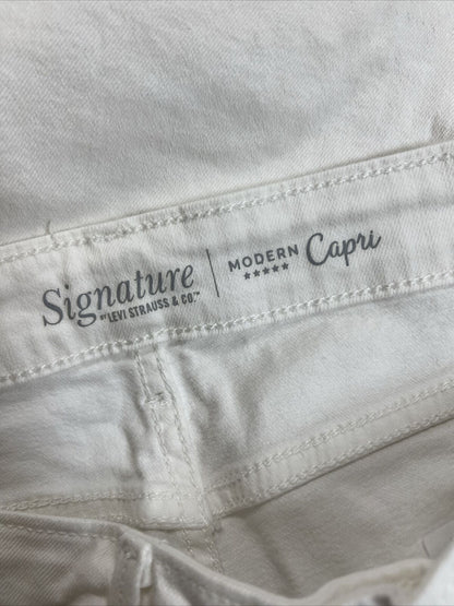 Levi's Signature Women's White Modern Capri Jeans - 8