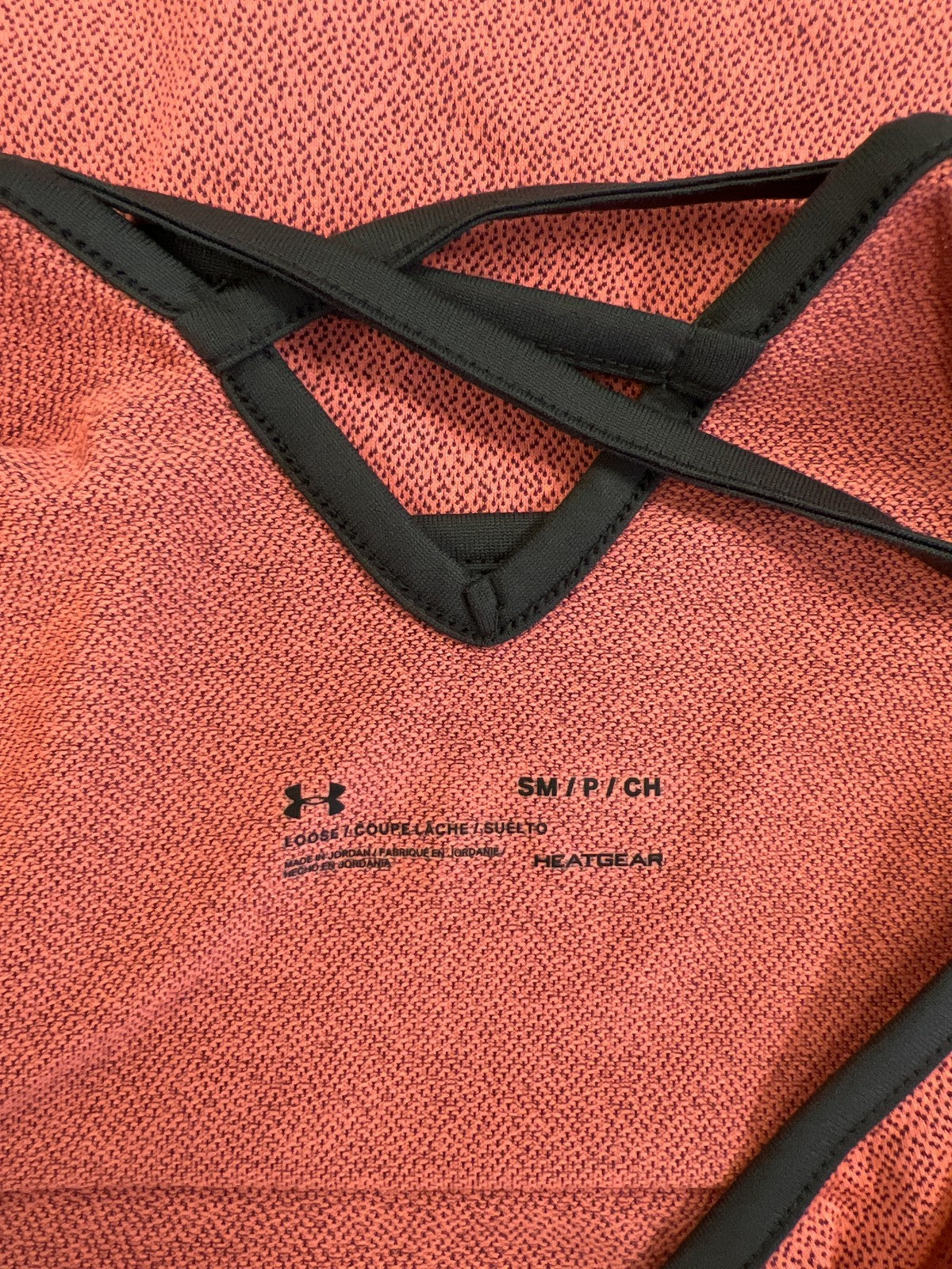 Under Armour Women’s Pink/Gray HeatGear Strappy Athletic Tank Top - S