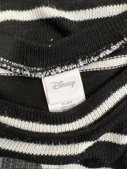 Disney Women’s Black Striped Mickey Mouse Sequin Sweater - M