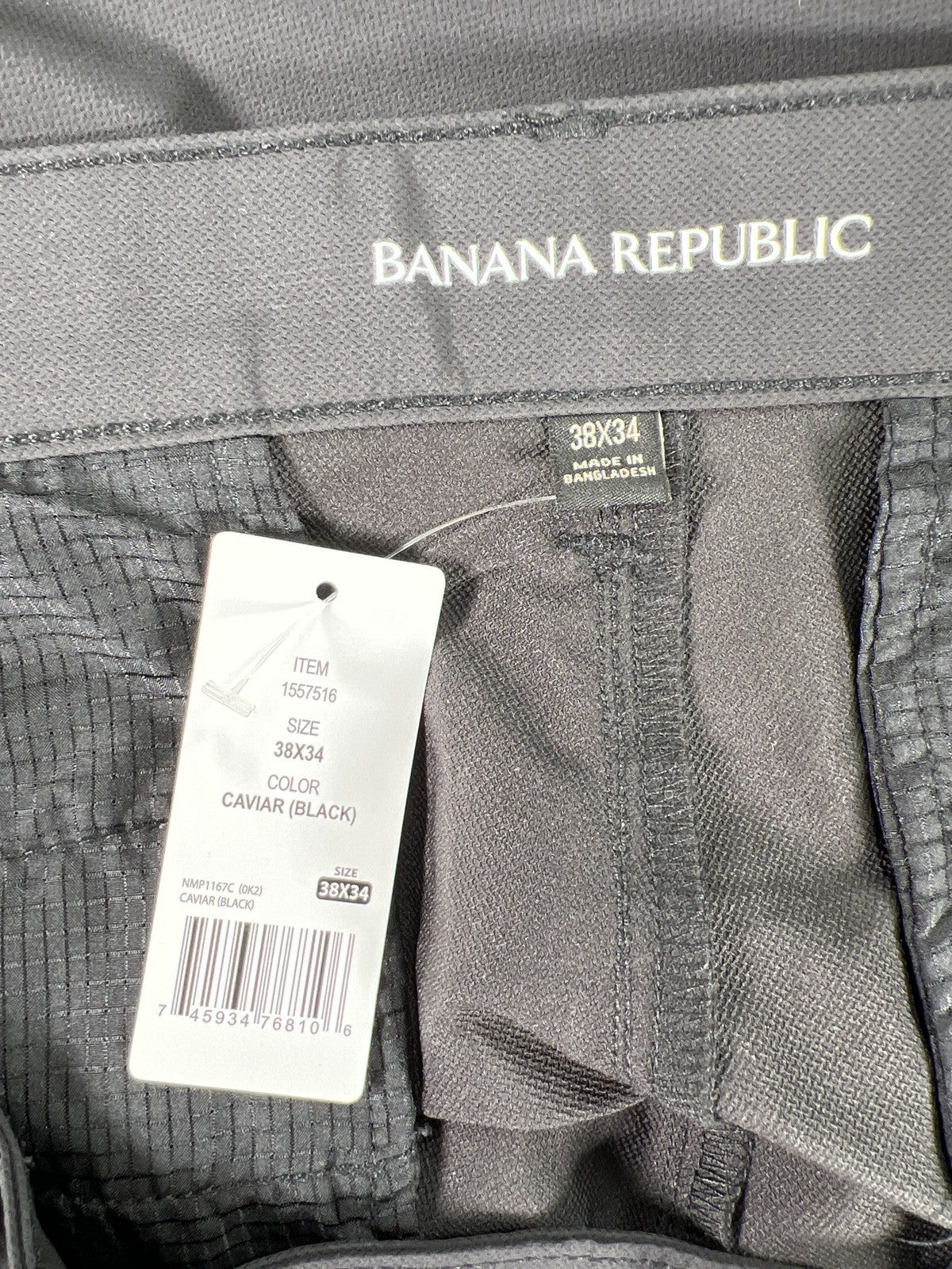 Banana Republic Men’s Black Slim Traveler Dress Pants - 38x34