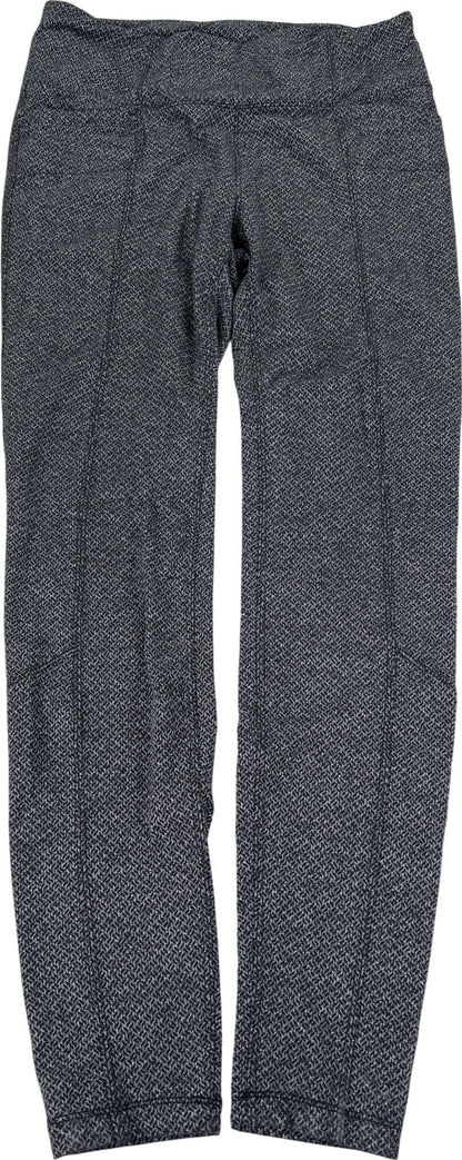 Athleta Women’s Black/Gray Criss Cross High Waisted Metro Leggings - M