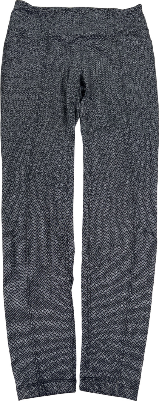 Athleta Women’s Black/Gray Criss Cross High Waisted Metro Leggings - M