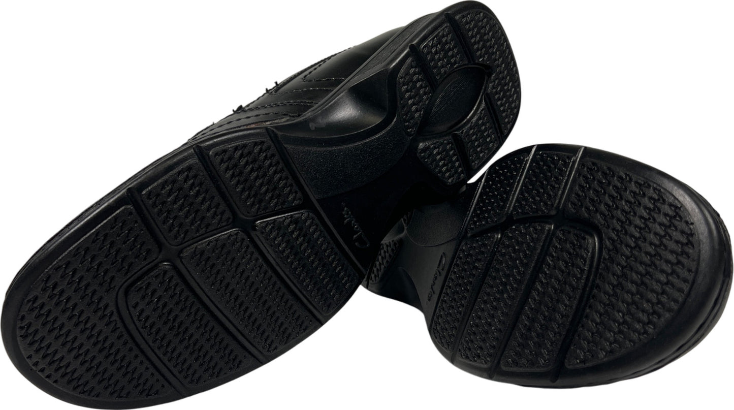 Clarks Collection Men’s Black Leather Slip On Dress Loafers - 9