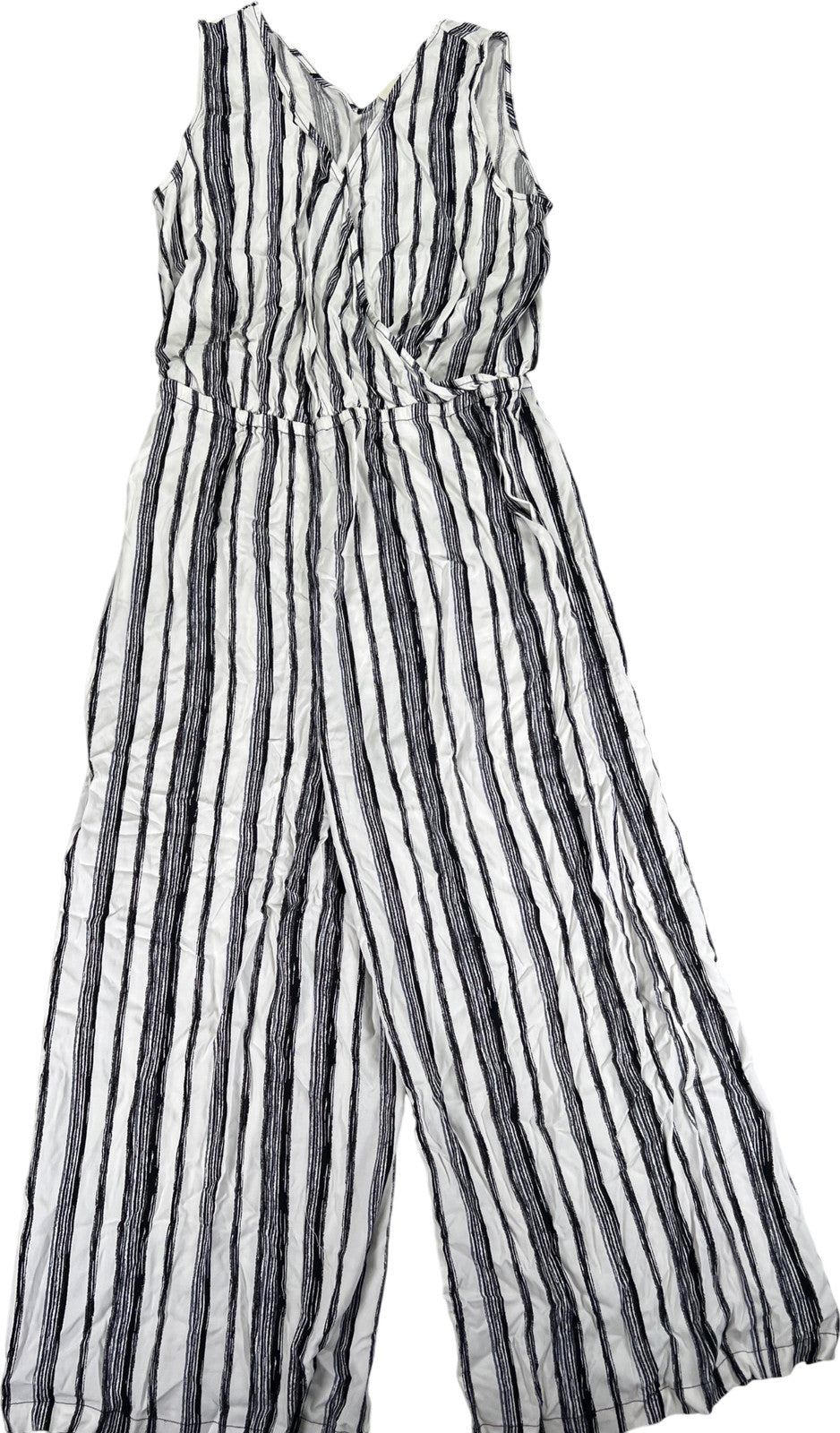 NEW Chico’s Women’s White/Black Gaucho Cropped Jumpsuit Shirt Set - 0/S