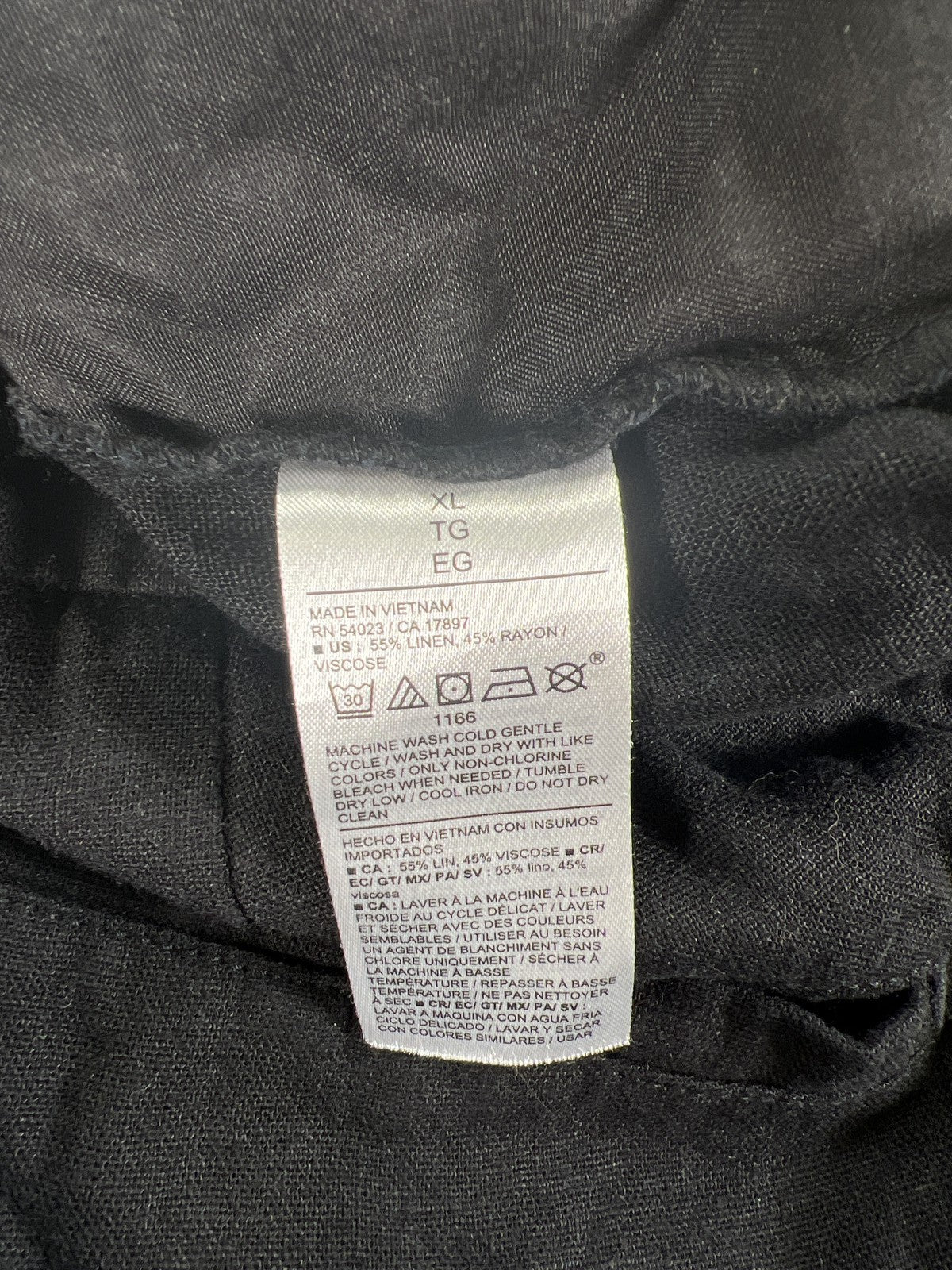 Old Navy Women’s Black Linen Taylor Adjustable Waist 5&quot; Shorts - XL