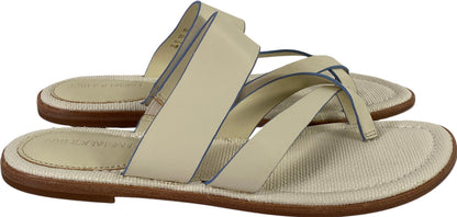 J.McLaughlin Women’s Ivory/White Leather Strappy Sandals - 10