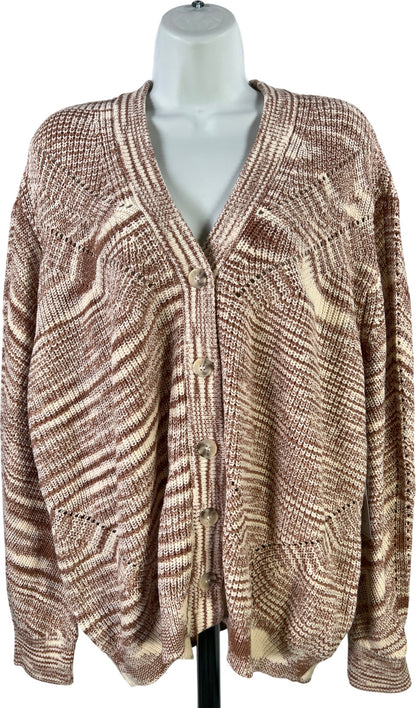 Spiritual Ganger Women’s Brown Knit Spacedye Sasha Cardigan Sweater - L