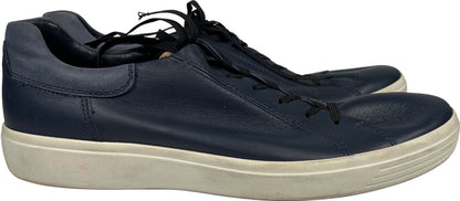 Ecco Men’s Navy Blue Leather Soft 7 Lace Up Sneakers - 11