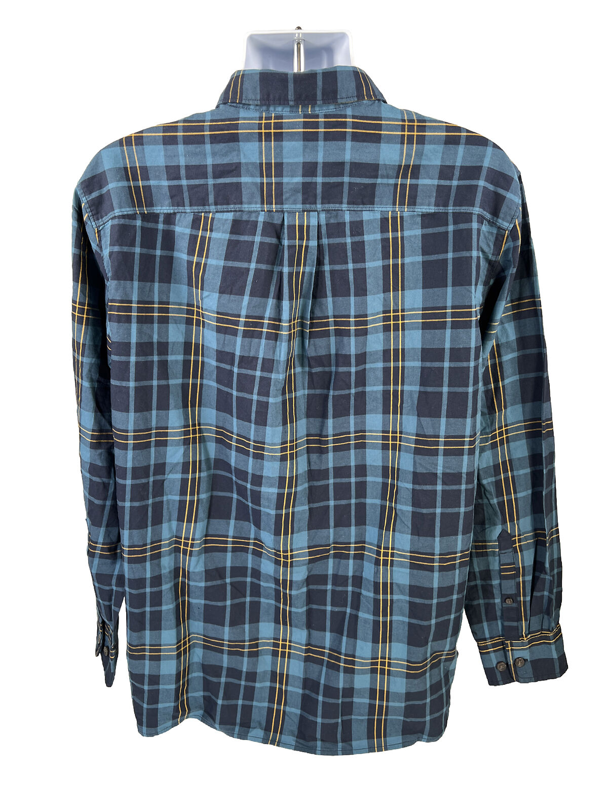 The North Face Men's Blue Plaid Button Up Shirt - XL