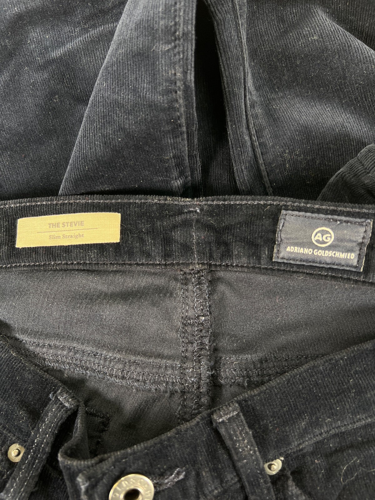 Adriano Goldschmied Women’s Blue The Stevie Slim Straight Corduroy Jeans - 25