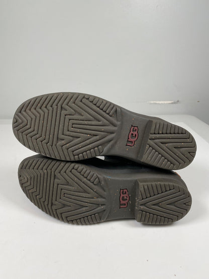 UGG Women’s Black Suede Simmons Shearling Lined Short Mid Calf Boots - 8