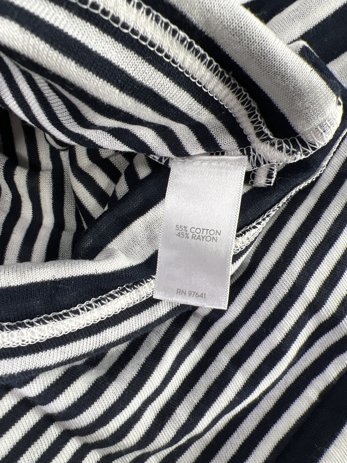 J.Jill Women’s Blue Striped 3/4 Slit Sleeve T-Shirt - M