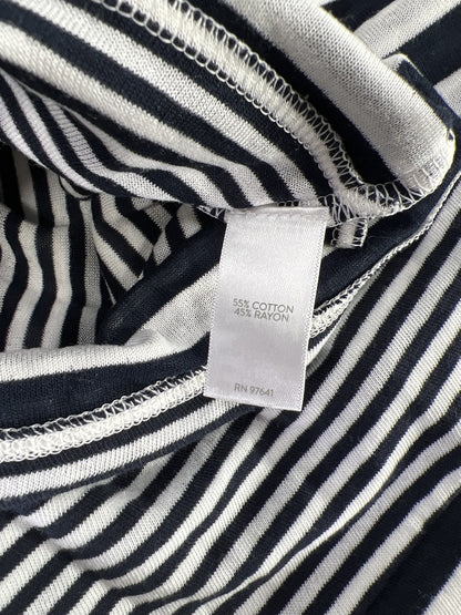 J.Jill Women’s Blue Striped 3/4 Slit Sleeve T-Shirt - M