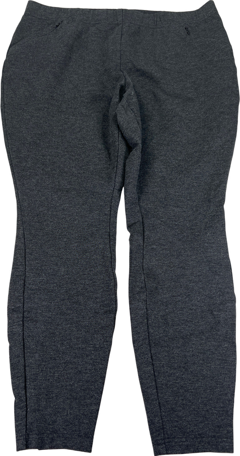 J.Jill Women’s Dark Heather Gray Stretch Waist Pull On Ponte Leggings - L