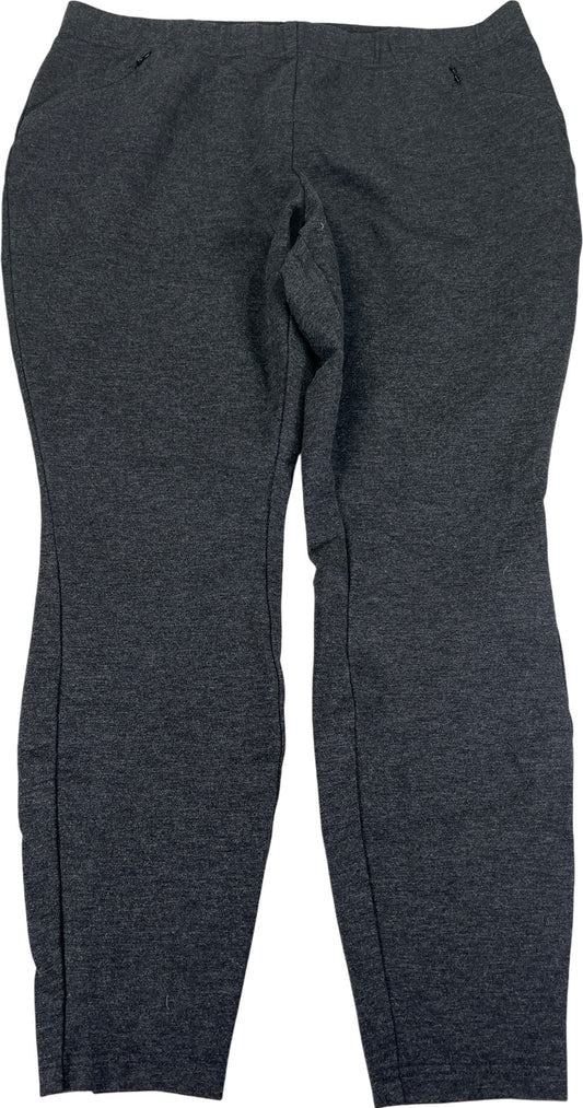 J.Jill Women’s Dark Heather Gray Stretch Waist Pull On Ponte Leggings - L