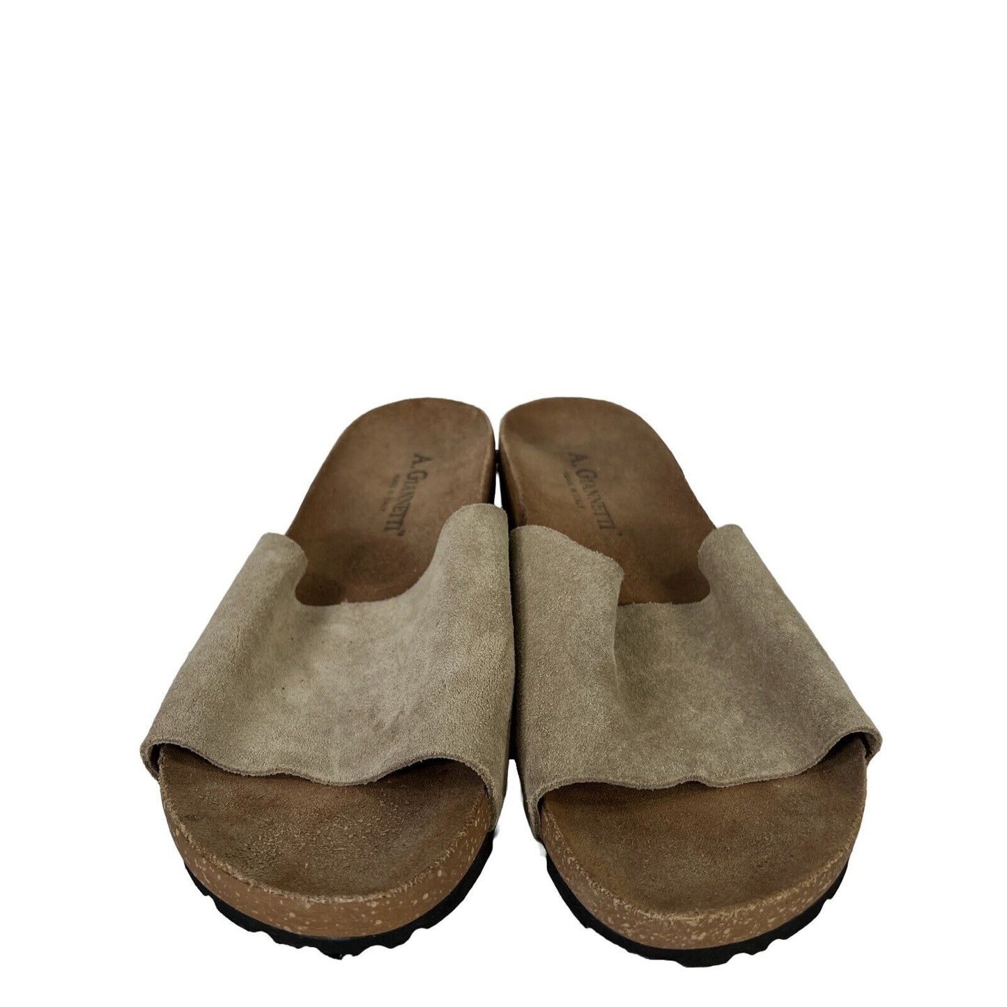A Giannetti Women's Tan/Brown Suede Wedge Sandals - 8