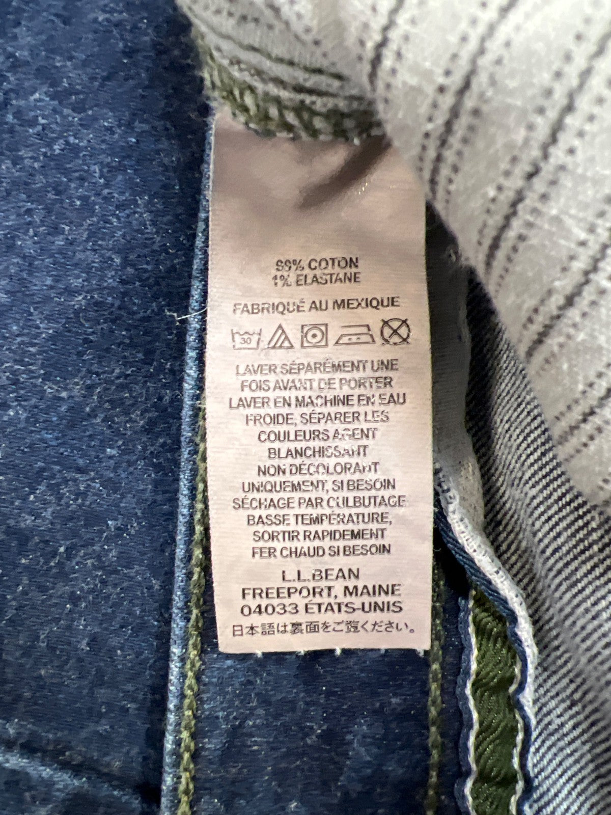 L.L Bean Men’s Dark Wash Standard Fit Denim Jeans -36x32