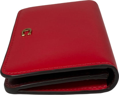 Coach Women’s Red Leather Essential Slim Card Case Wallet