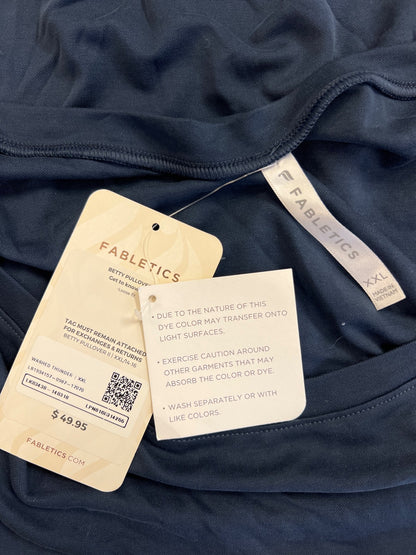 Fabletics Women’s Blue Loose Fit Betty Pullover Shirt - XXL