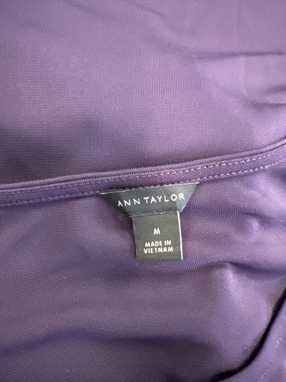 Ann Taylor Women’s Purple Long Ruffle Sleeve Blouse - M