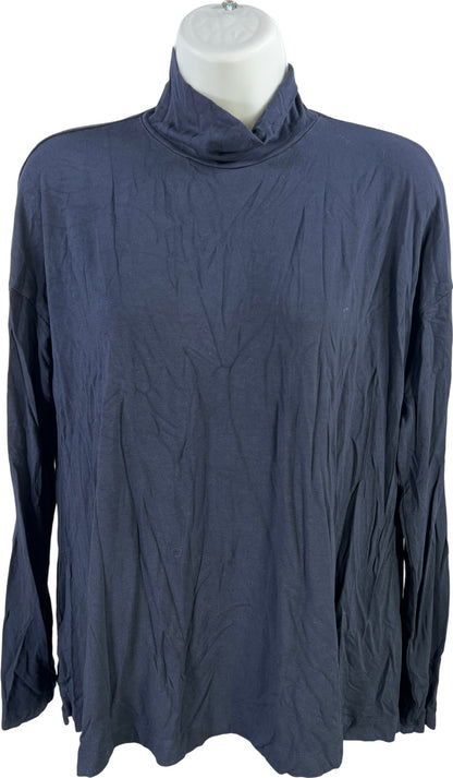 J.Jill Wearever Collection Women’s Blue Long Sleeve Mock Neck Shirt - M