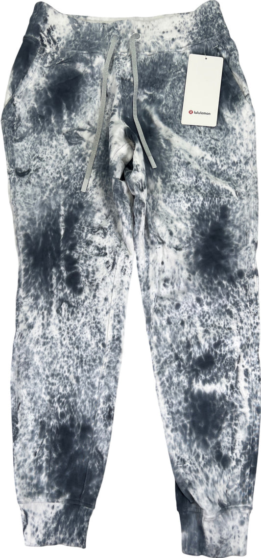 Lululemon Women’s White/Blue Marble Warm Down Jogger Sweatpants - 6/S