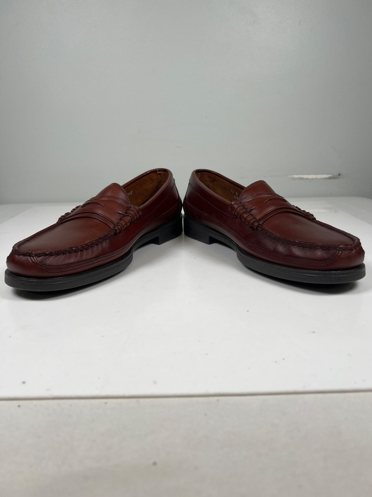 Sebago Men’s Brown Leather Dan Slip On Dress Penny Loafers - 11D