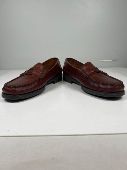 Sebago Men’s Brown Leather Dan Slip On Dress Penny Loafers - 11D