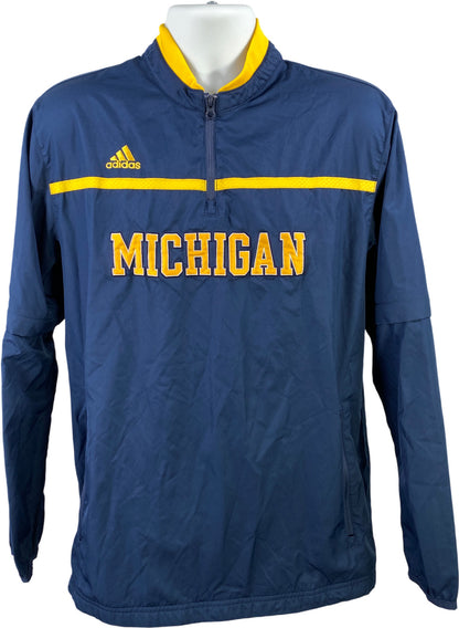 Adidas Men’s Blue/Yellow U of M Michigan Tear-Away Pullover Jacket - M