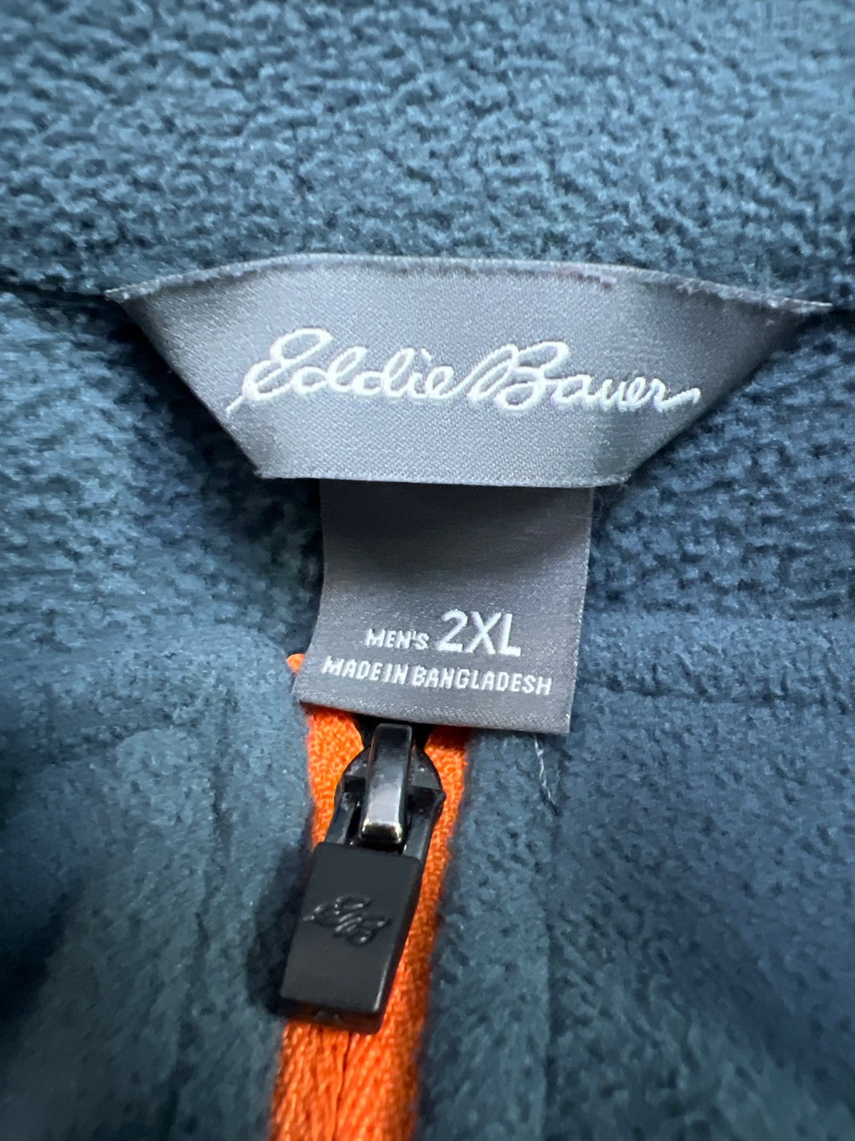 Eddie Bauer Men’s Gray/Blue 1/4 Zip Long Sleeve Pullover Jacket - 2XL