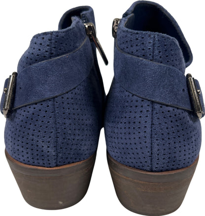 Vince Camuto Women’s Blue Suede Parveen Side Zip Ankle Booties - 7.5