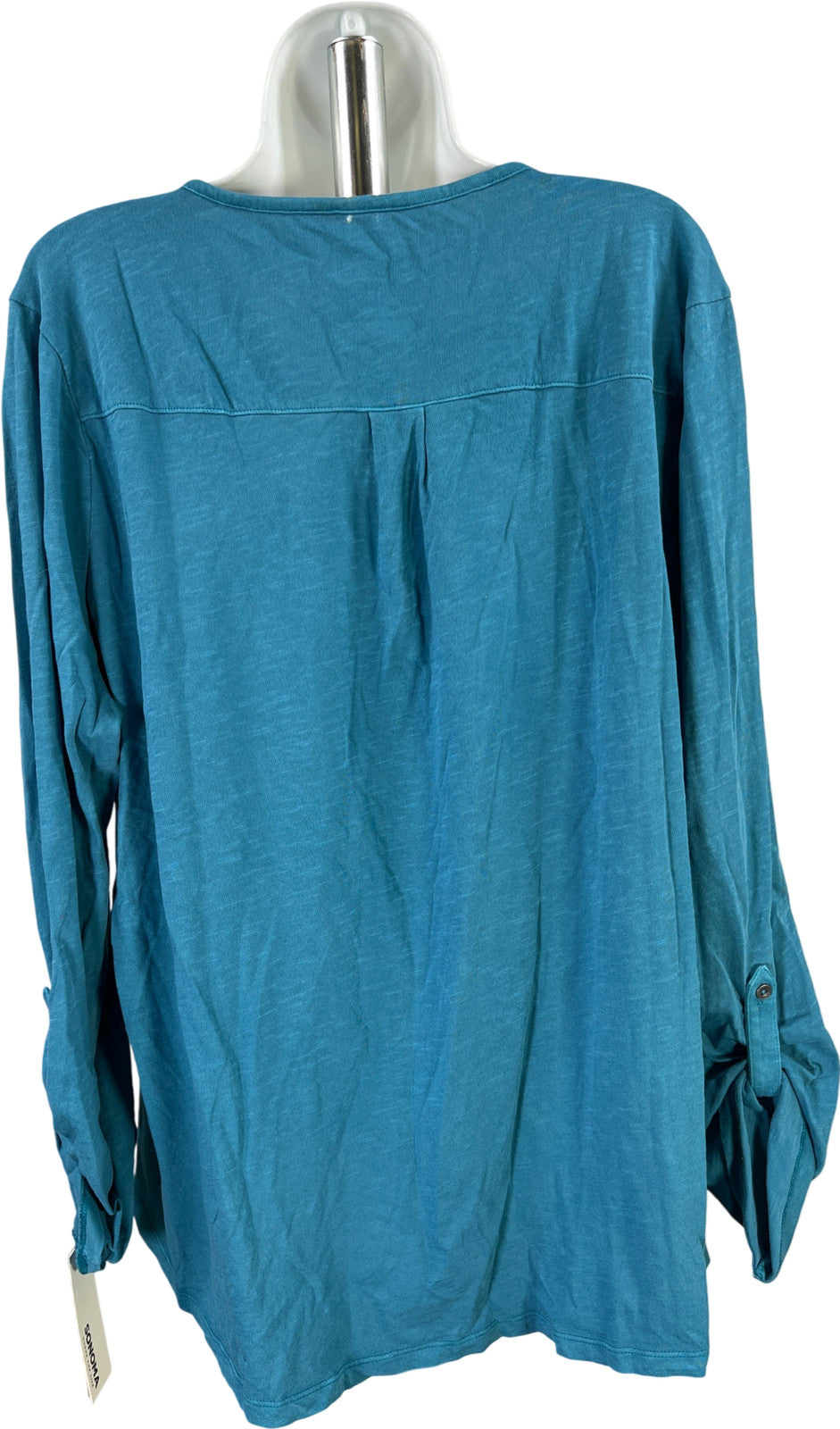Sonoma Women’s Blue Long Sleeve Button Up Casual Shirt - Plus 1X