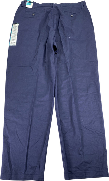 Lee Women’s Navy Blue Plain Front Straight Leg Pants - 16 Plus