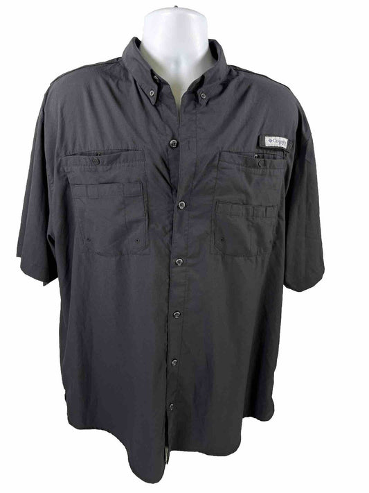 Columbia Men's Black Short Sleeve Tamiami Button Up Shirt - XL