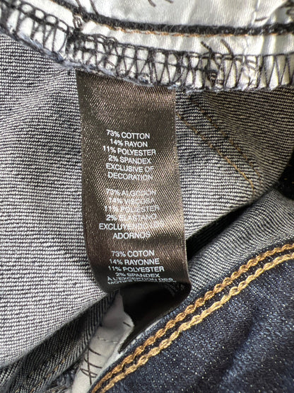 White House Black Market Women’s Dark Wash Low Slim Leg Denim Jeans - 2 Short