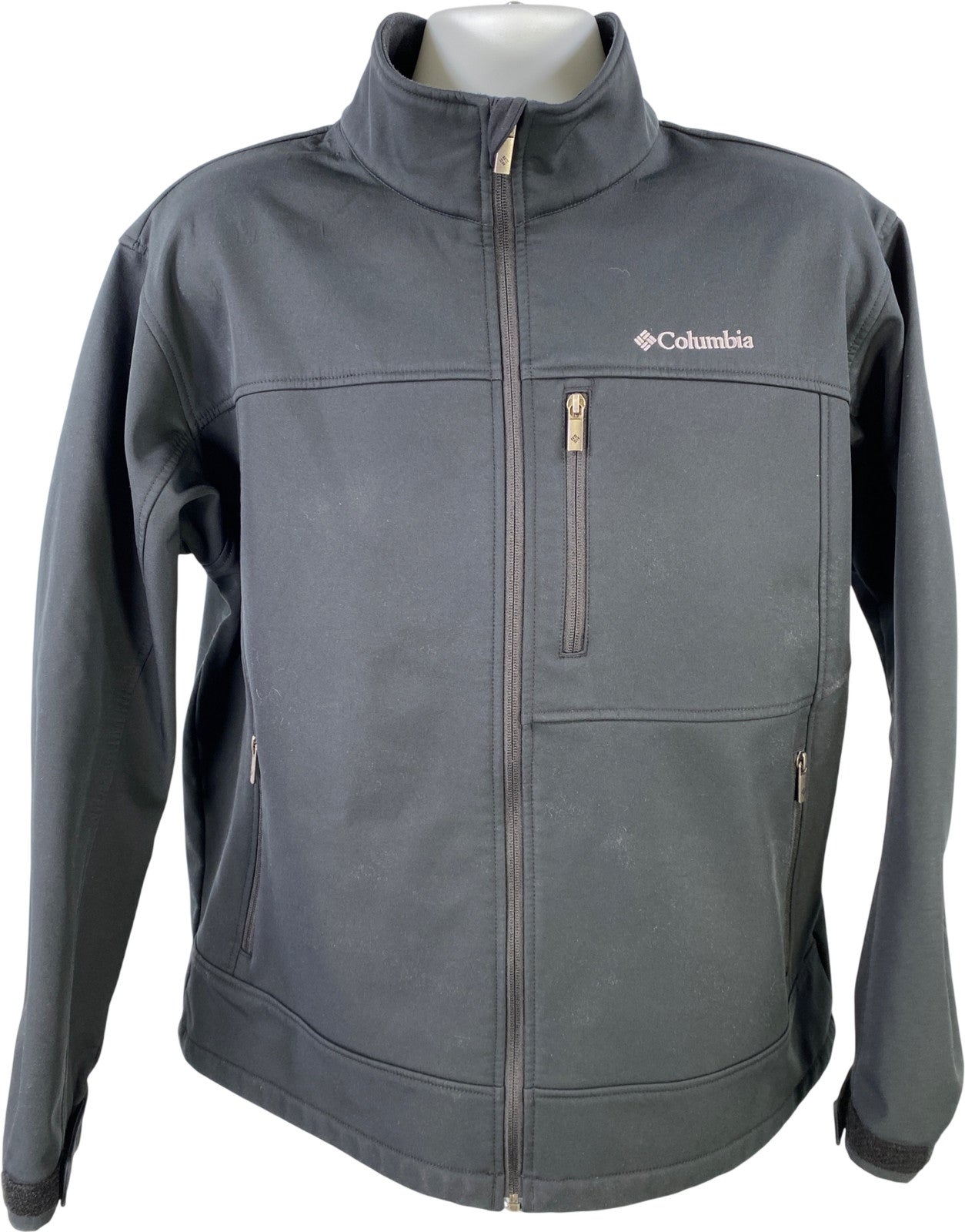 Columbia Men’s Black Fleece Lined Full Zip Soft Shell Jacket - XL
