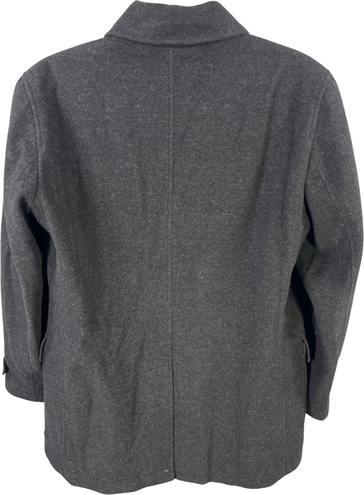 Michael Kors Men’s Black Wool Blend Long Sleeve Button Up and Zip Coat - 42-44R