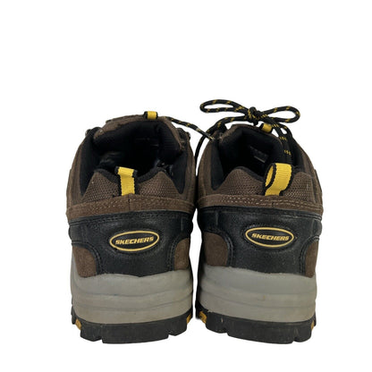 Skechers Men's Brown Suede Waterproof Hiking Athletic Shoes - 10.5