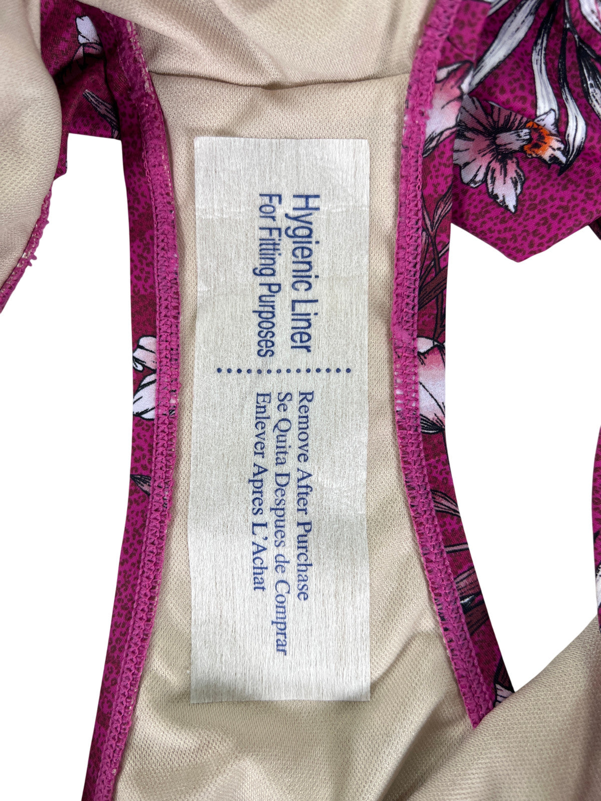 White House Black Market Womens Purple Floral Crossover Bikini Bathing Suit - XL