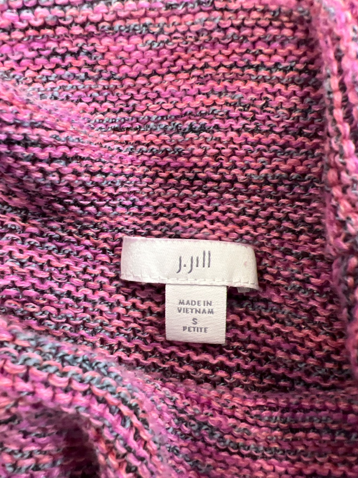 J.Jill Women’s Pink Long Sleeve Cowl Neck Knit Sweater - S Petite