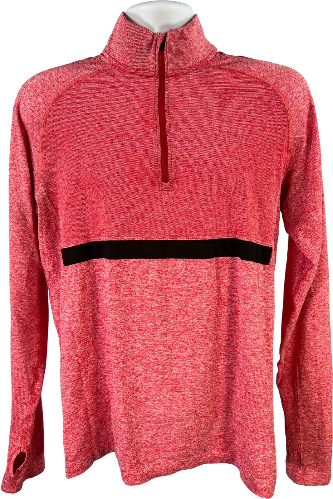 Nike Men’s Red Knit Running 1/2 Zip Pullover Long Sleeve Running Shirt - L